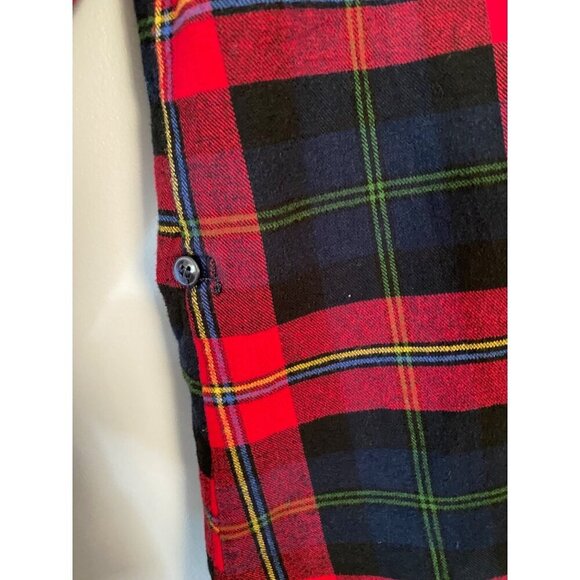 Matchstick Women M Red Plaid Flannel Button-Up Shirt Gorpcore Grunge - Picture 7 of 10